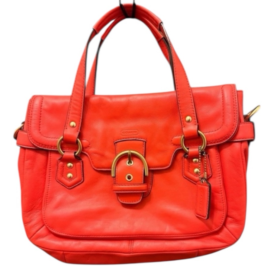 Coach Campbell Satchel Hangtag Coral Y2k Leather Purse